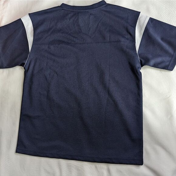 Seattle Seahawks Football Jersey Kids Medium Blue Polyester VNeck Graphic - Picture 4 of 4